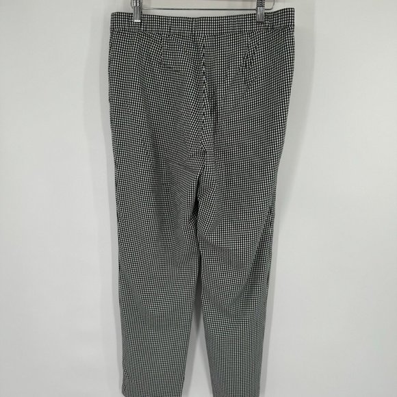 J. Jill Black White Gingham plaid pull on ankle Pants Womens size 10 stretch - Picture 4 of 6